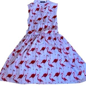 Yangelo- Soft Pink Flamingo 🦩 Dress - Size Medium